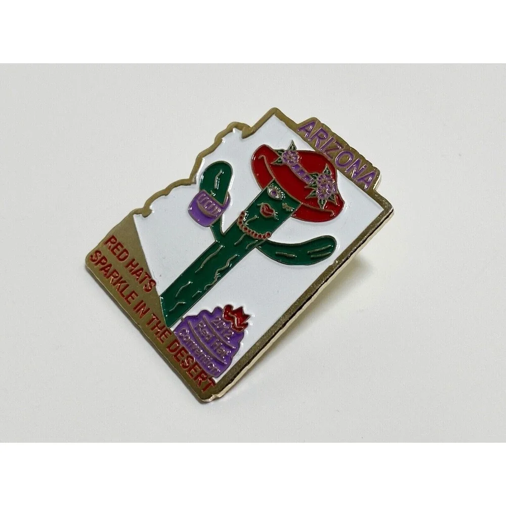 Arizona Red Hats Sparkle in the Desert‎ Lapel Pin (SEE PHOTOS)